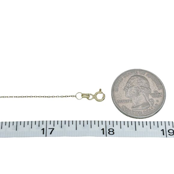 Vintage Sterling Silver Gold Tone Blue Cubic Zirconia Evil Eye Necklace 16-18" - Picture 4 of 5